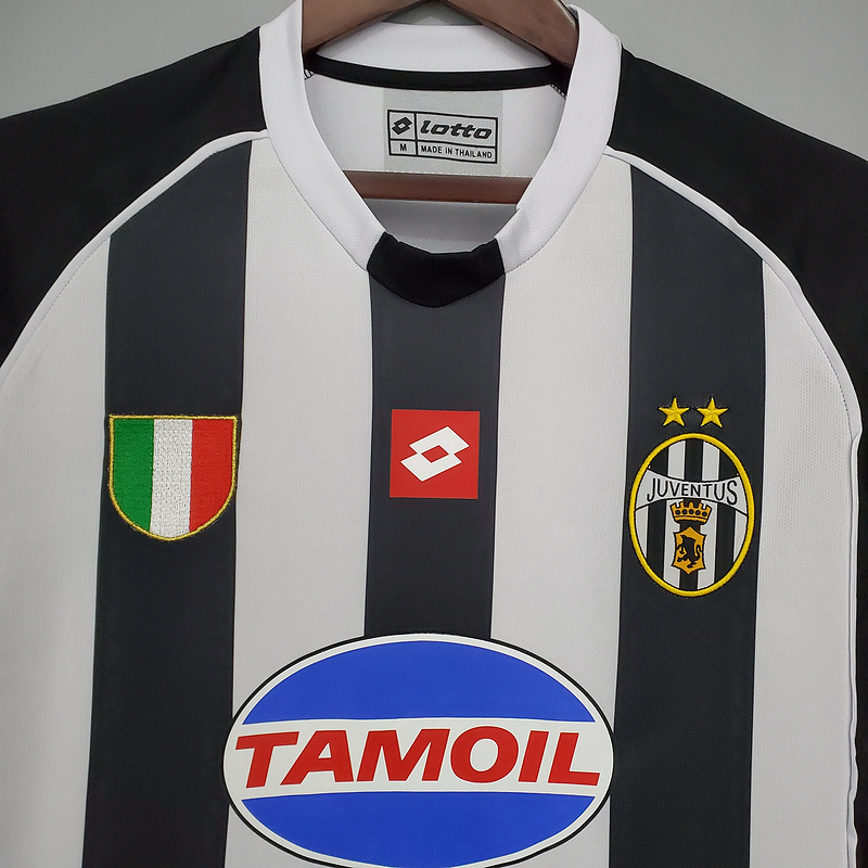 Retro Juventus 2002-03 home ZAMBROTTA DEL PIERO NEDVED Football jersey retro