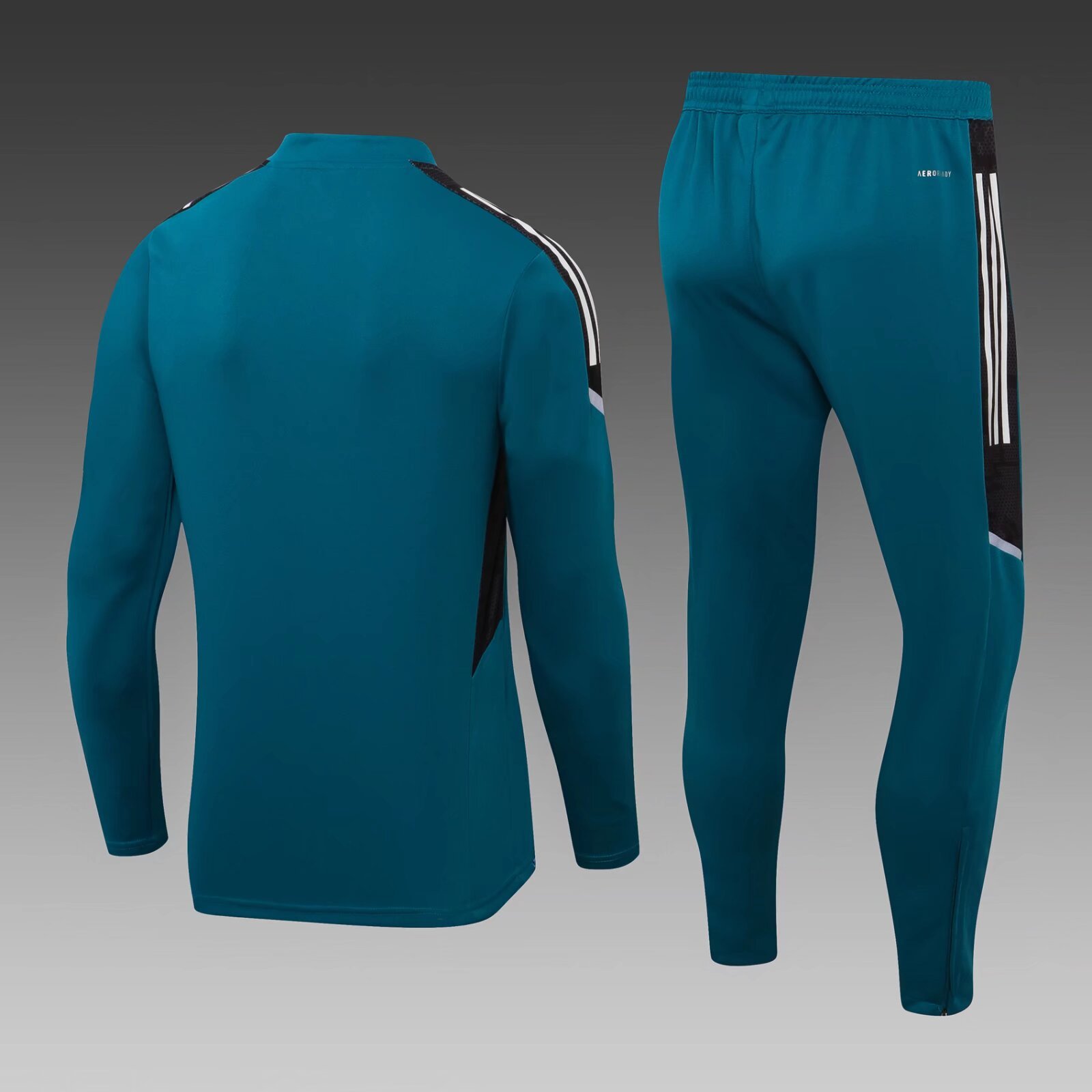 2021/2022 Real Madrid half-pull training uniform green suit 1:1 Thai quality suit