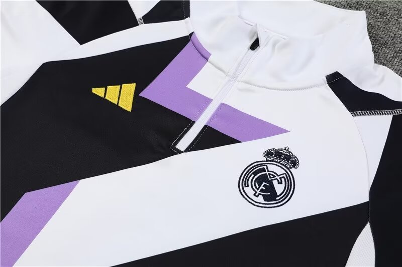 2023/2024 Real Madrid half-pull training uniform camouflage color suit 1:1 Thai quality suit