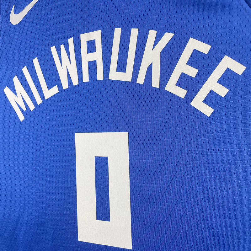 2023 NBA Milwaukee Bucks (0 LILLARD) Basketball Jersey
