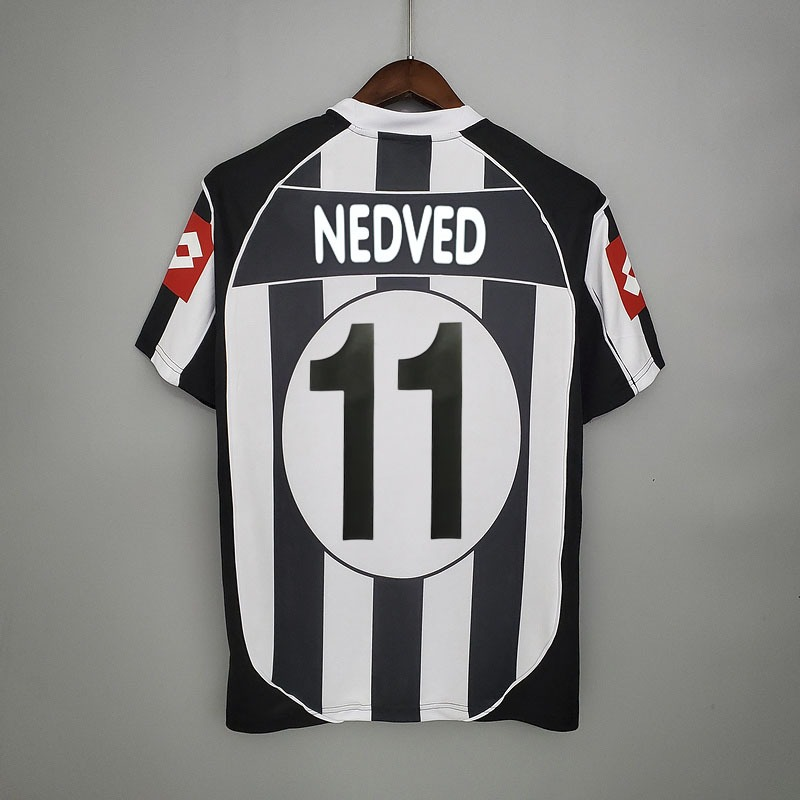 Retro Juventus 2002-03 home ZAMBROTTA DEL PIERO NEDVED Football jersey retro