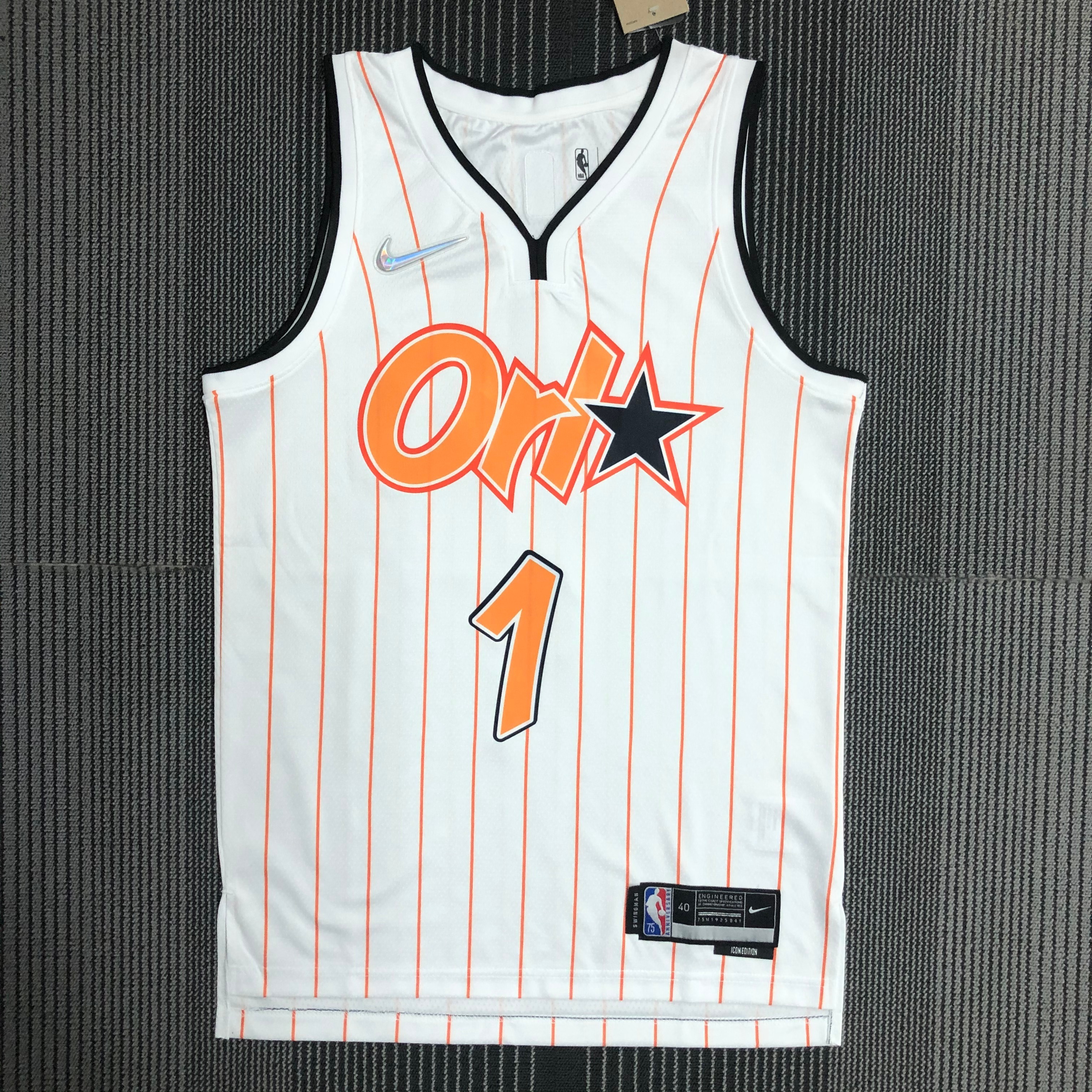 75th Anniversary Orlando Magic White Orange 1 McGrady