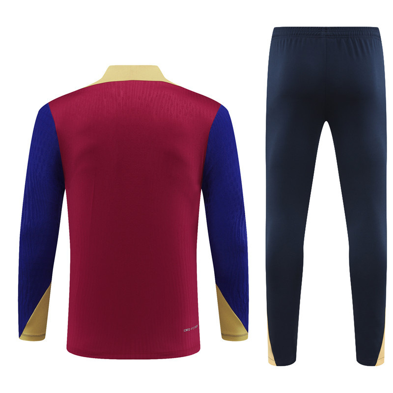 2024-25 Barcelona Half-Pull Training Suit Jersey Set