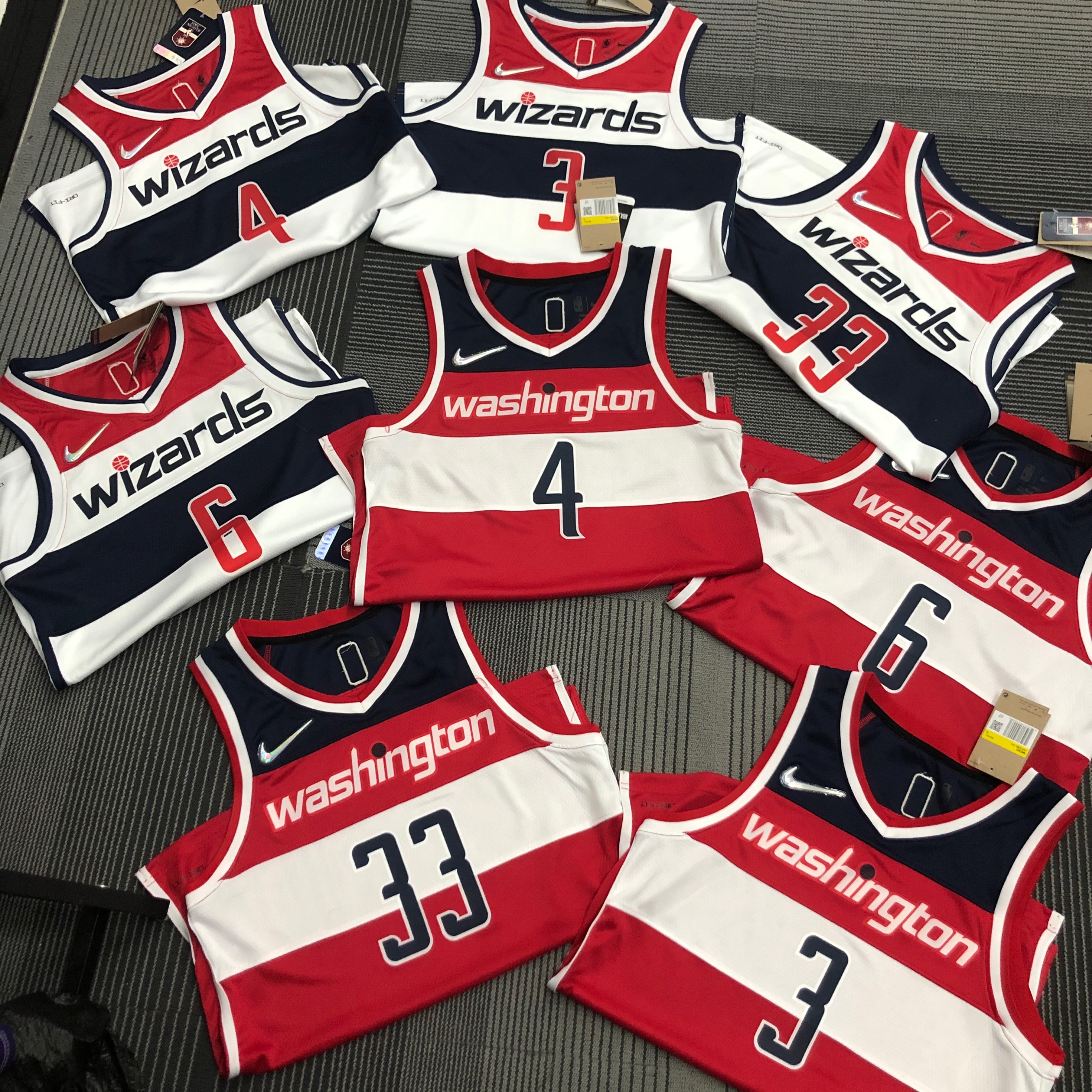 75th Anniversary Washington Wizards Red 6 Harrell