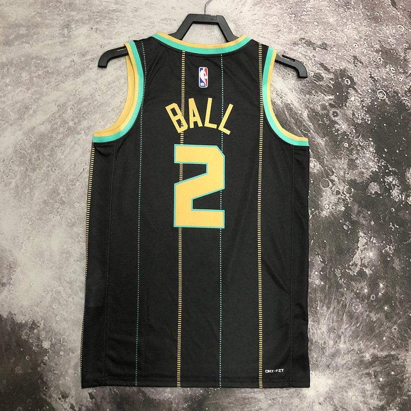 2023 NBA Charlotte Hornets (2 BALL) Basketball Jersey
