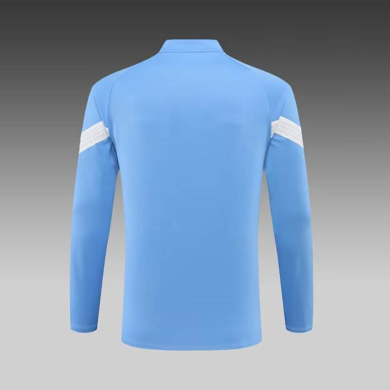 2022/2023 Manchester City Half-Pull Training Suit Blue Football Shirt 1:1 Thai Quality Set