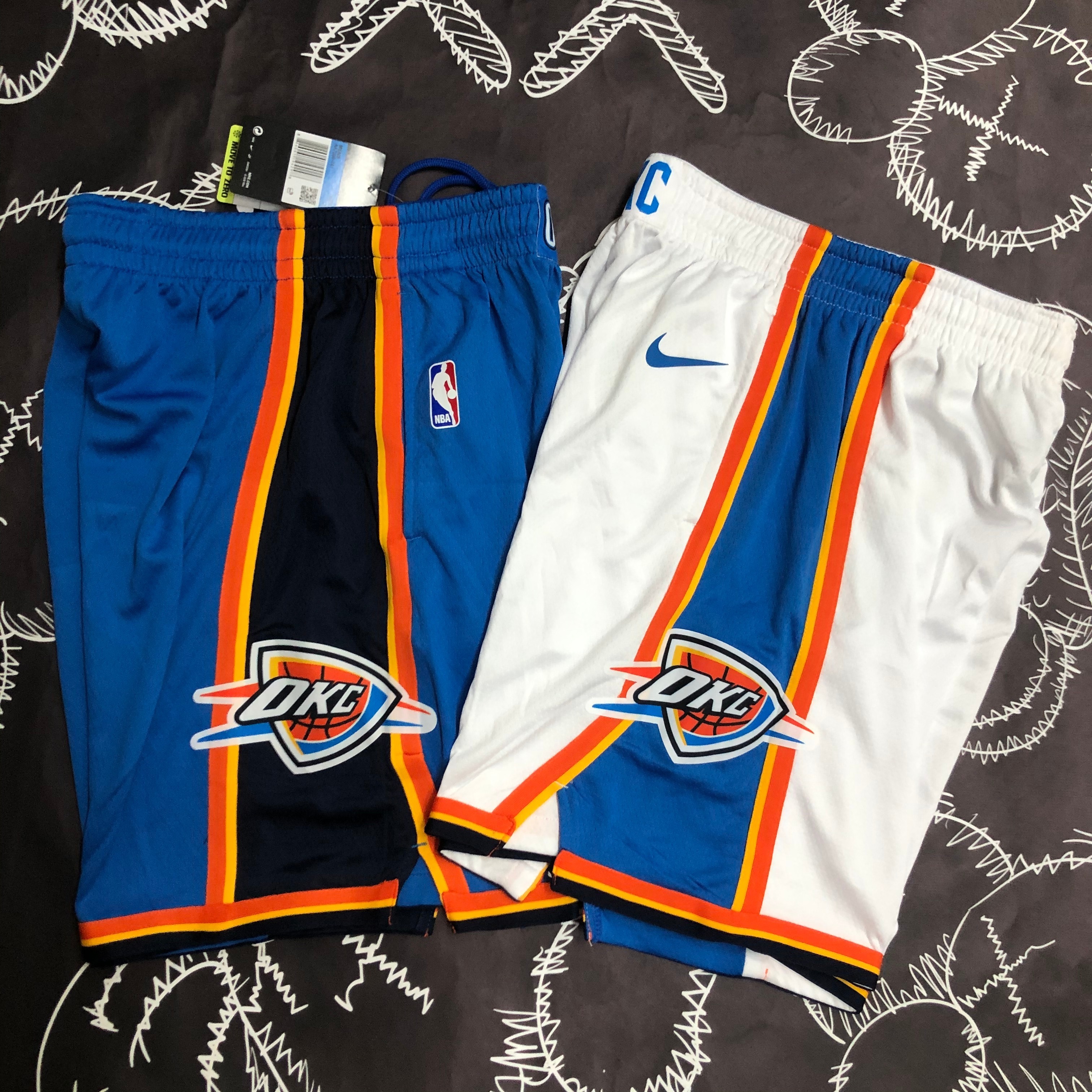 Oklahoma City Thunder white shorts