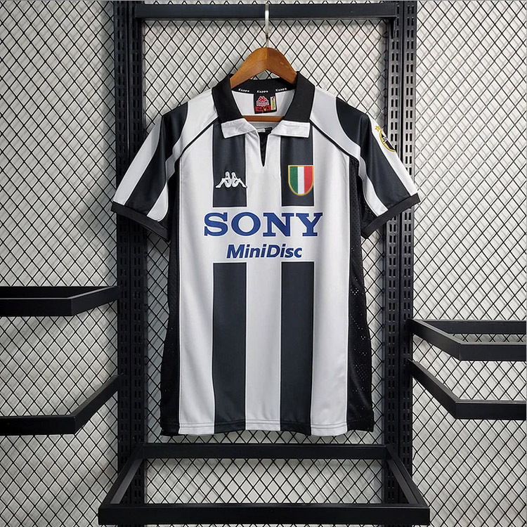 Retro 1997-98 Juventus Home ZIDANE DEL PIERO CONTE INZAGHI  Football jersey retro