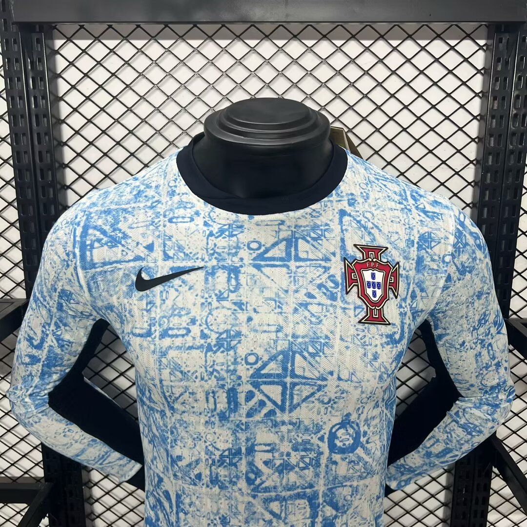 Portugal 2024-25 Euro Away Long Sleeves Jersey - Player Versi RONALDO BERNARDO G. RAMOS B.FERNANDES PEPE R. LEÃO Football jersey