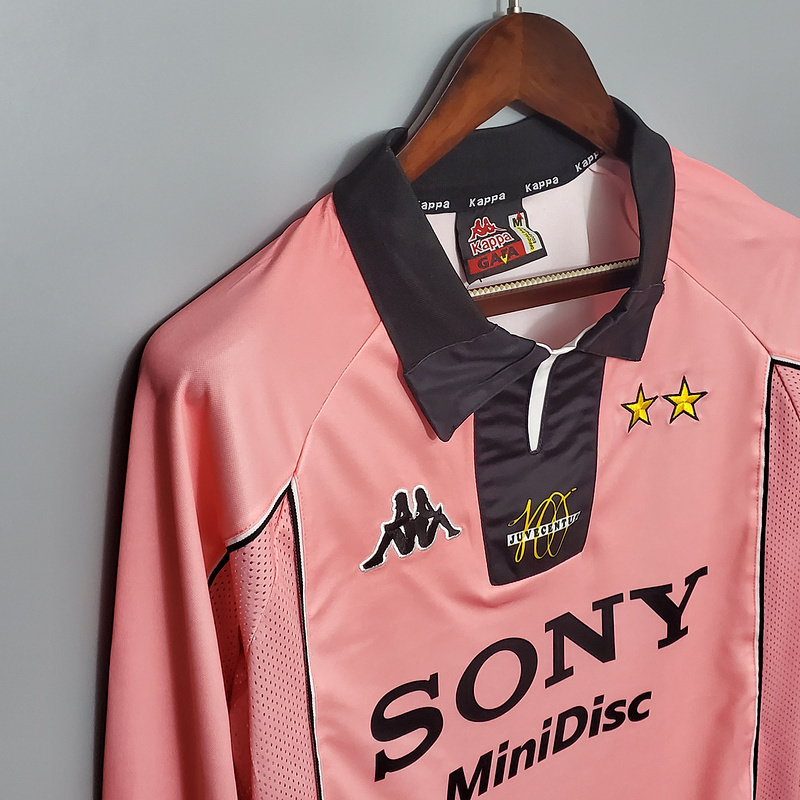Retro 1997-98 Juventus Long sleeve away ZIDANE DEL PIERO CONTE INZAGHI  Football jersey retro