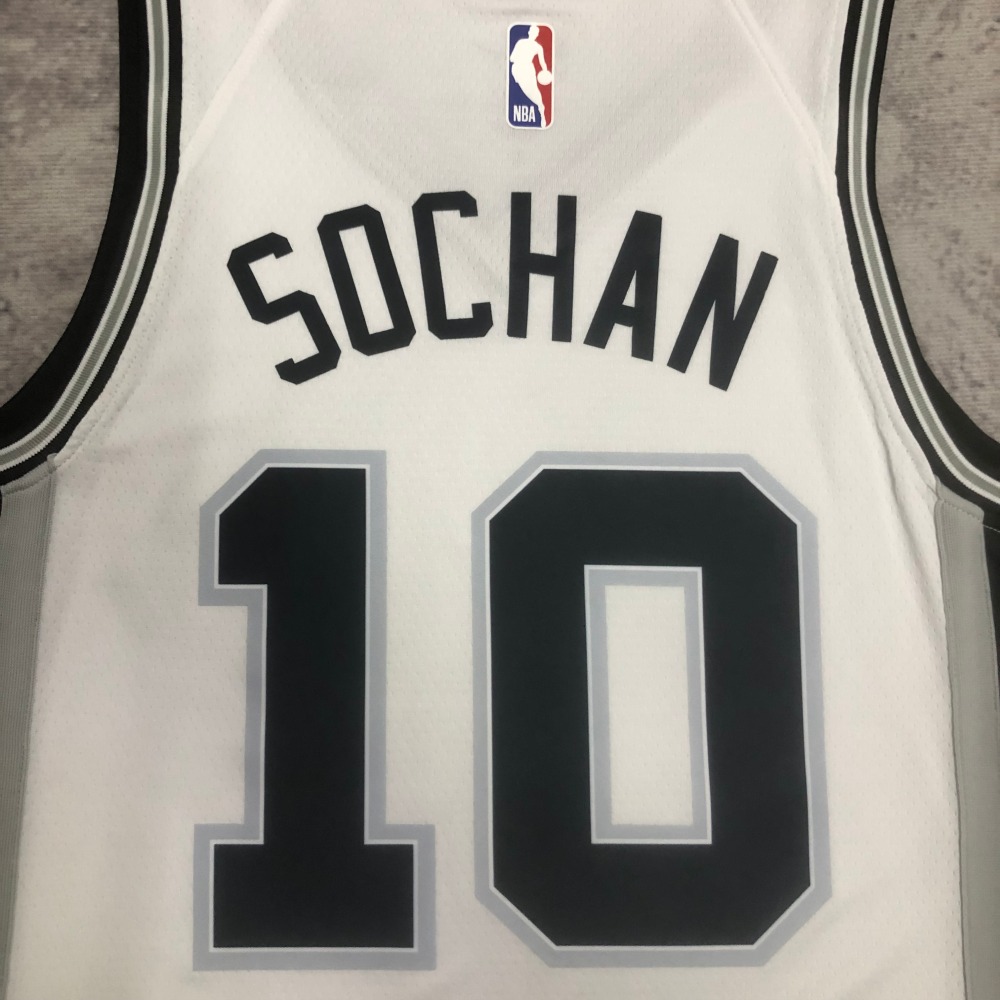 23 Season San Antonio Spurs White No. 10 Sochan