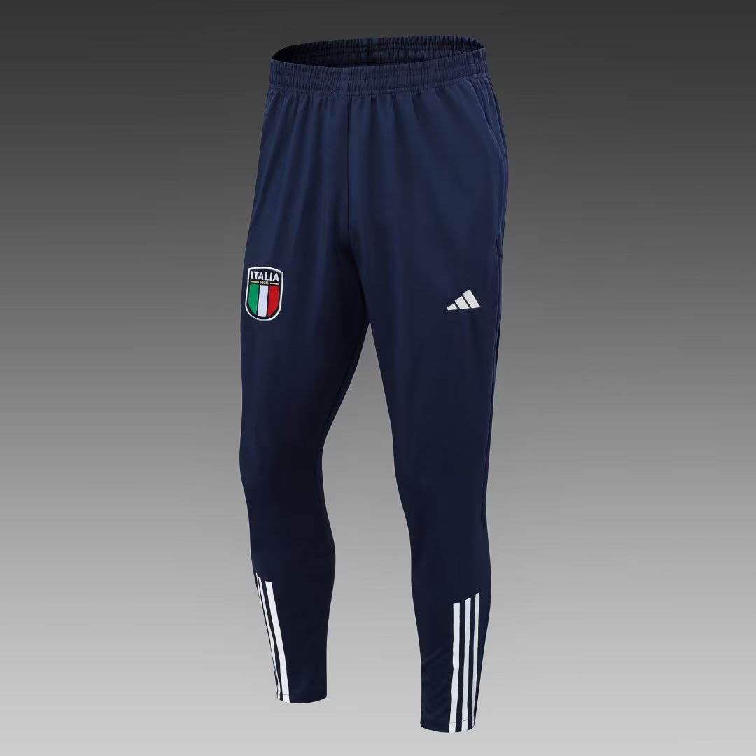 2023/2024 Italy Half-Pull Training Suit Royal Blue Soccer Shirt Set