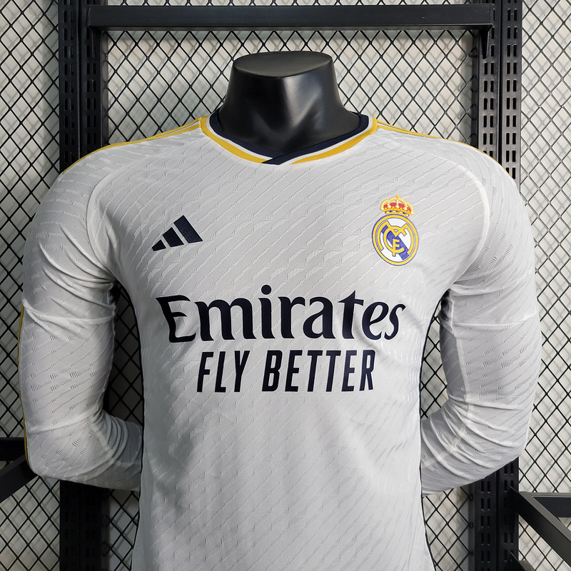 2023-24 Players Real Madrid's home long-sleeved  VALVERDE MODRIC VINI JR. BELLINGHAM CARVAJAL Football jersey
