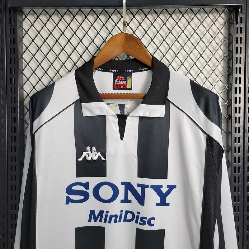 Retro Long Sleeve 1997-98 Juventus Home ZIDANE DEL PIERO CONTE INZAGHI  Football jersey retro