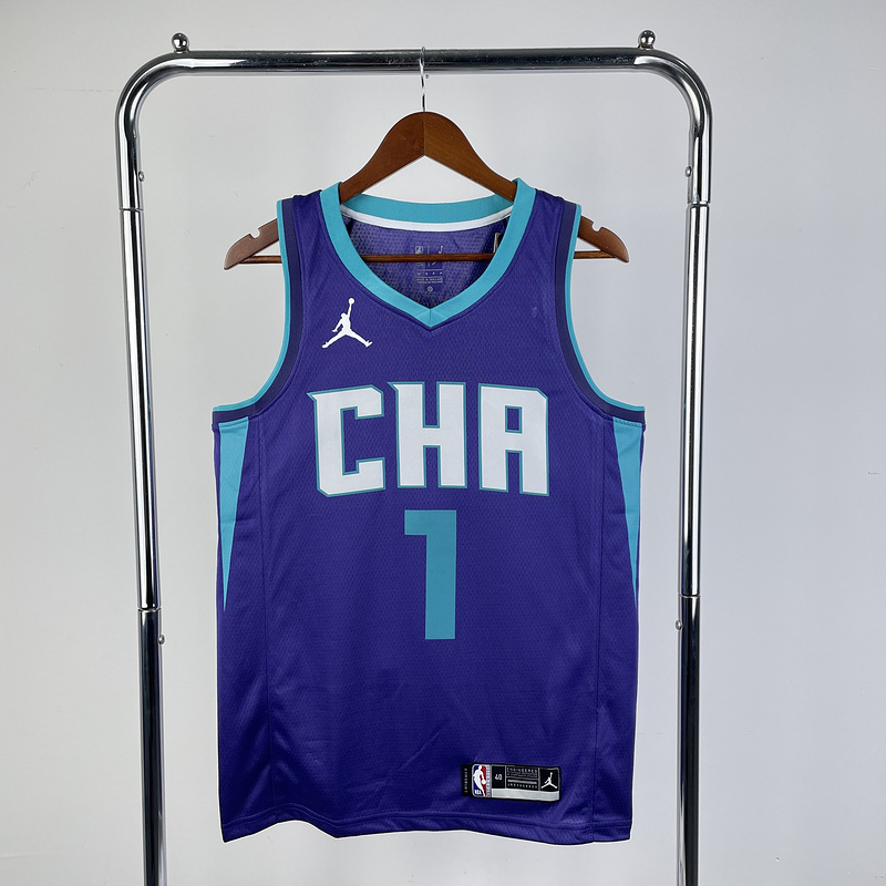 2020 NBA Charlotte Hornets (1 BALL) Basketball Jersey