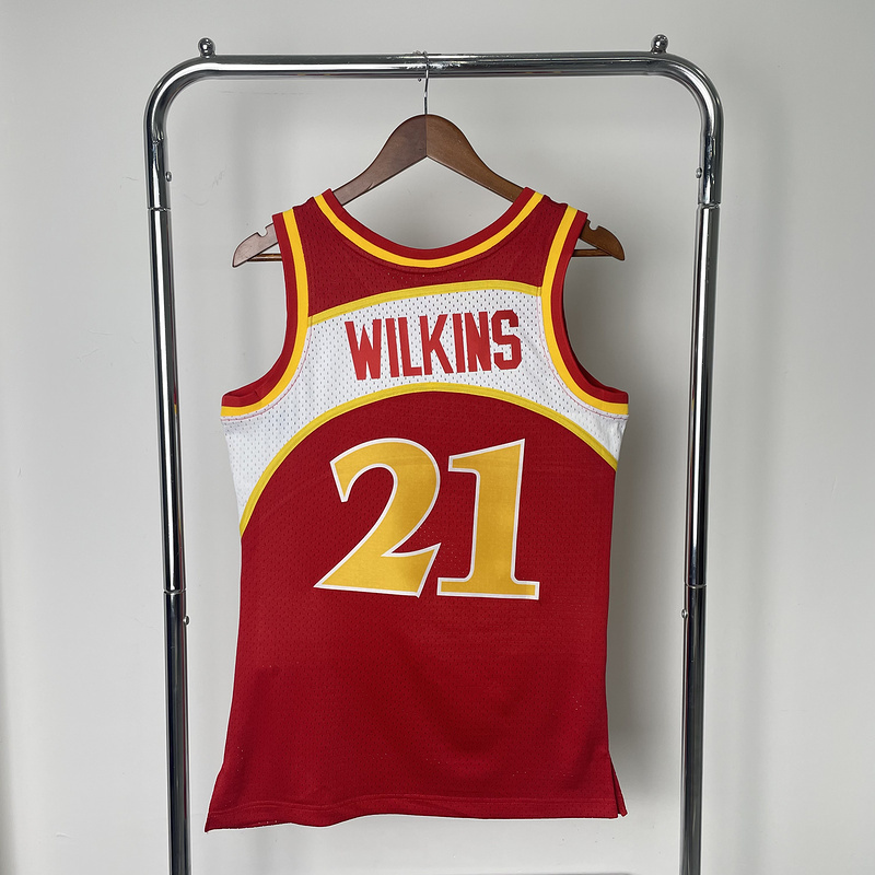 NBA Atlanta Hawks (21 WILKINS) Basketball Jersey