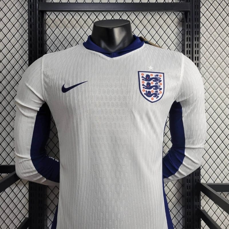 2024-25 England Home Player Long Sleeve  KANE RICE MAGUIRE Football jersey