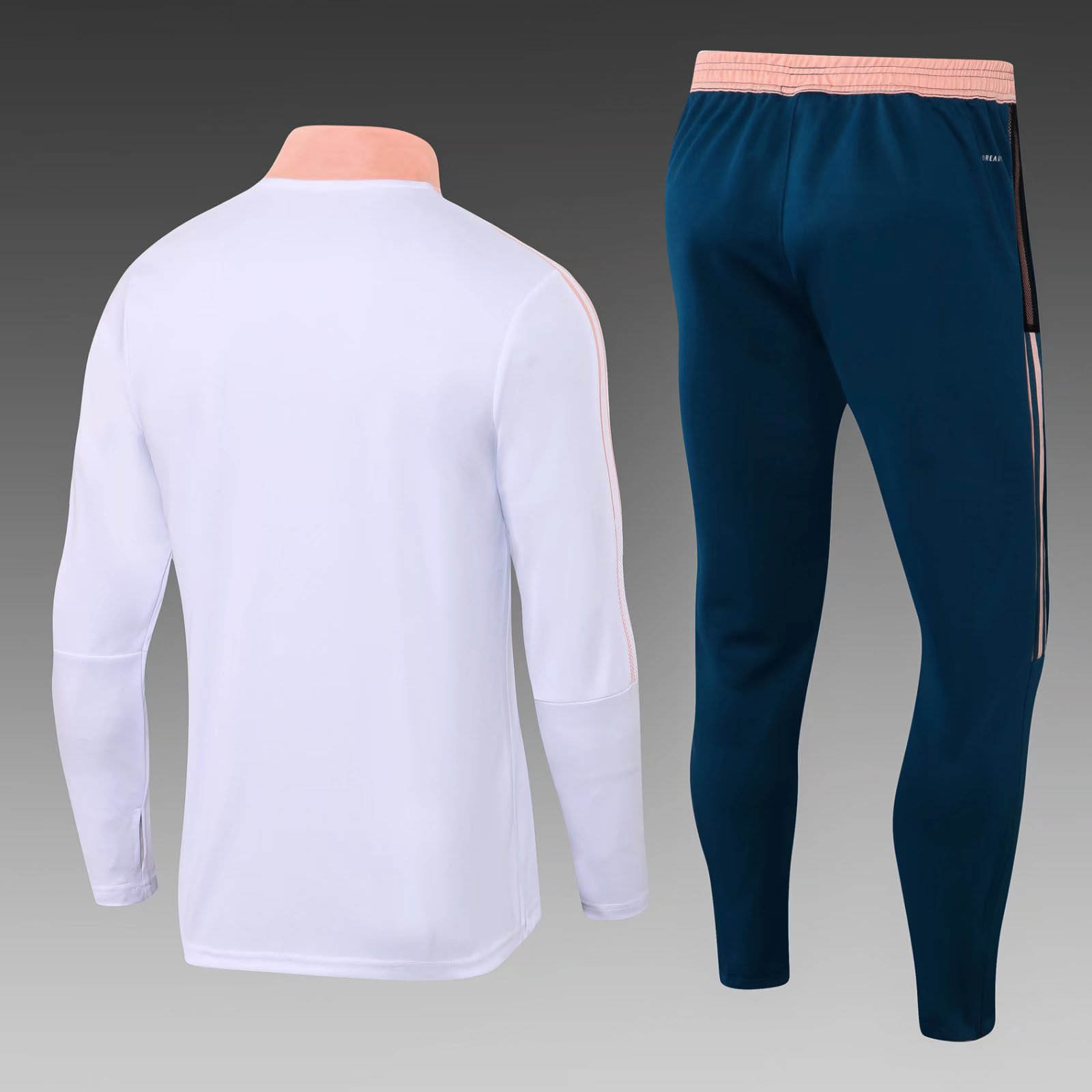 2021/2022 Arsenal Half-Pull Training Suit White Football Shirt 1:1 Thai Quality Set