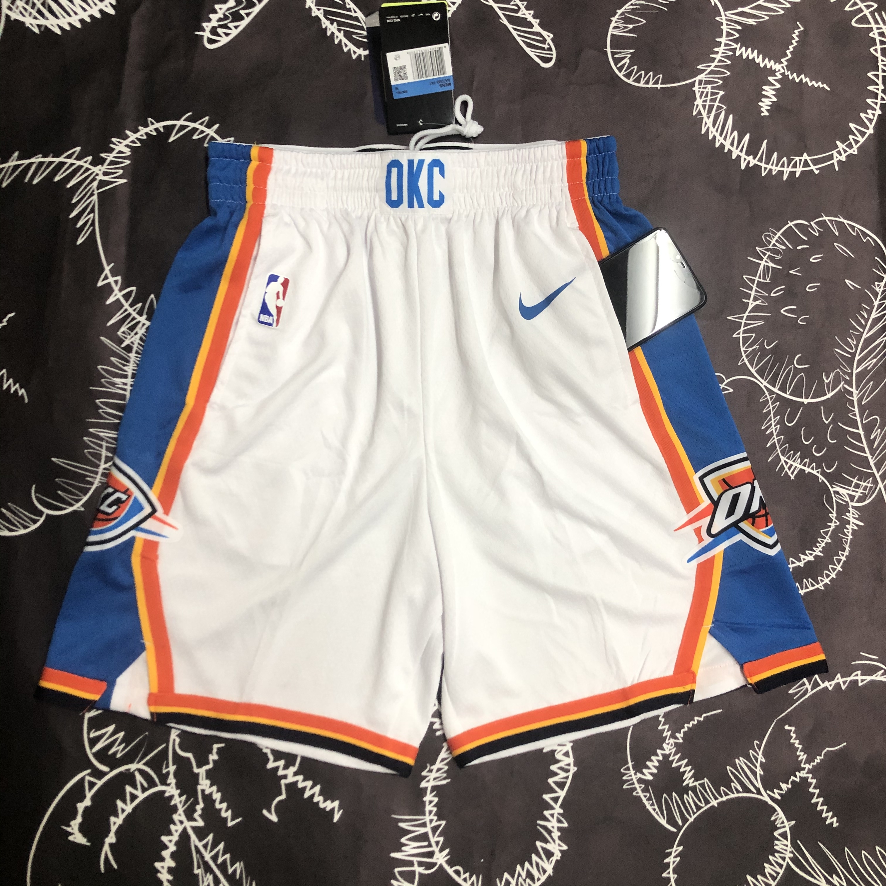 Oklahoma City Thunder white shorts