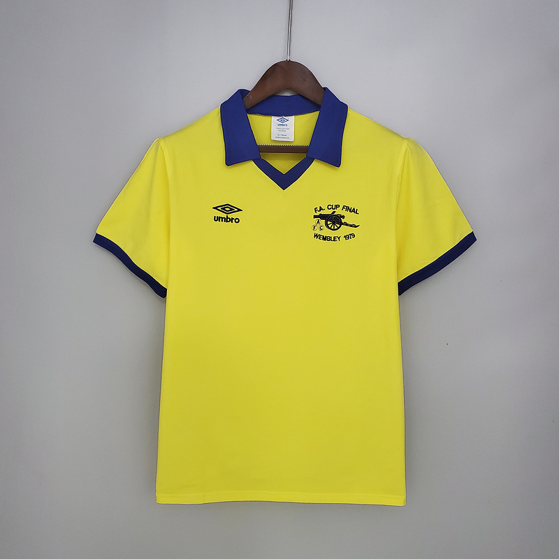 Retro Arsenal 1971-79 away yellow Football jersey retro