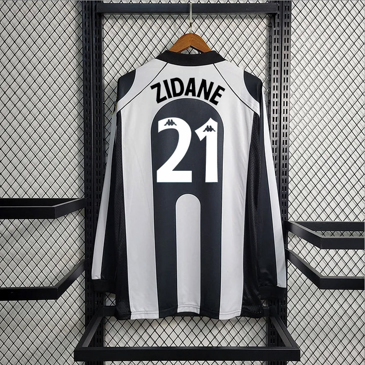 Retro Long Sleeve 1997-98 Juventus Home ZIDANE DEL PIERO CONTE INZAGHI  Football jersey retro