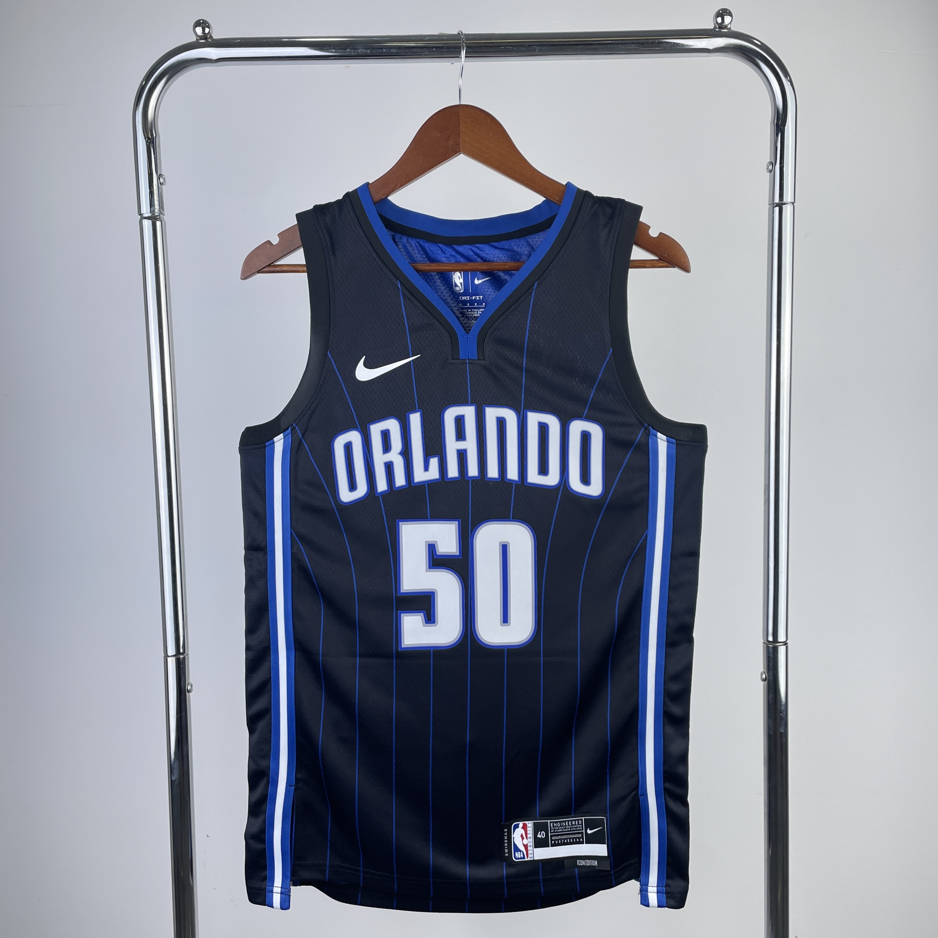 23 Season Orlando Magic Black Stripes 50 Anthony