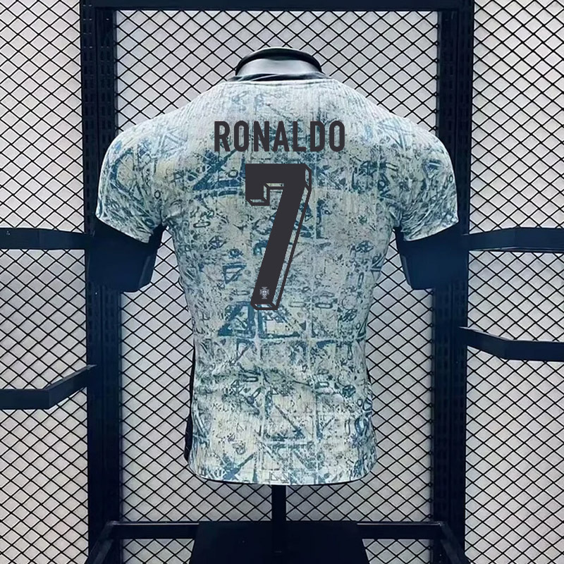 Portugal 2024-25 Euro Away Jersey Player Version RONALDO BERNARDO G. RAMOS B.FERNANDES PEPE R. LEÃO Football jersey