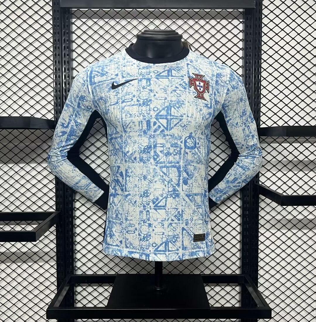 Portugal 2024-25 Euro Away Long Sleeves Jersey - Player Versi RONALDO BERNARDO G. RAMOS B.FERNANDES PEPE R. LEÃO Football jersey