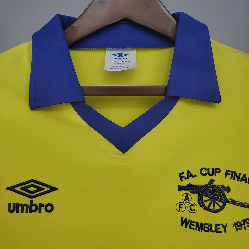 Retro long sleeve 1971-79 Arsenal away yellow Football jersey retro