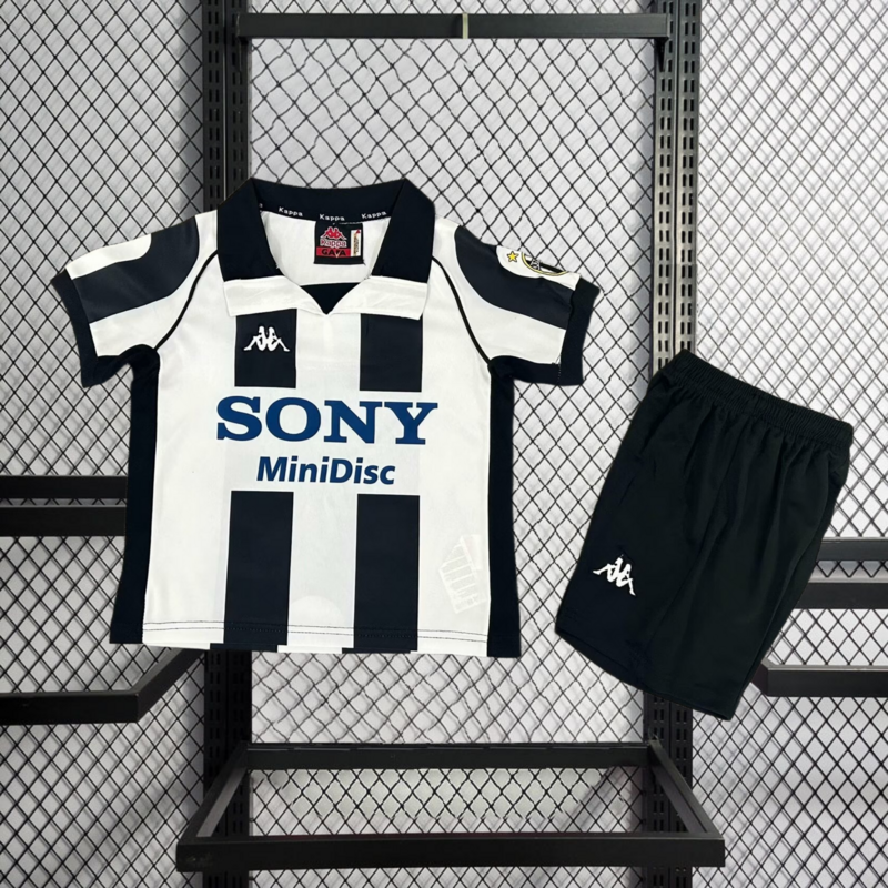 Retro kids 1997-98 kids Juventus Home ZIDANE DEL PIERO CONTE INZAGHI  Football jersey retro