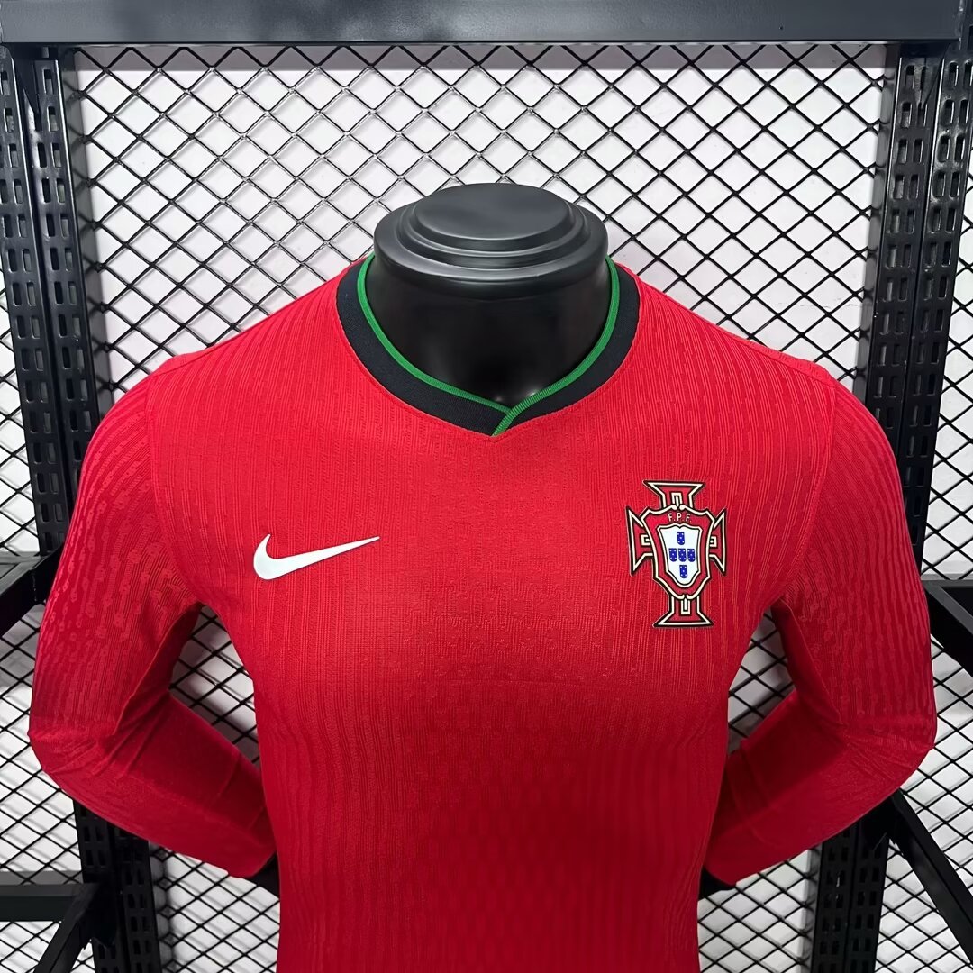 Portugal 2024-25 Euro Home Long Sleeves Jersey -Player Versi RONALDO BERNARDO G. RAMOS B.FERNANDES PEPE R. LEÃO Football jersey
