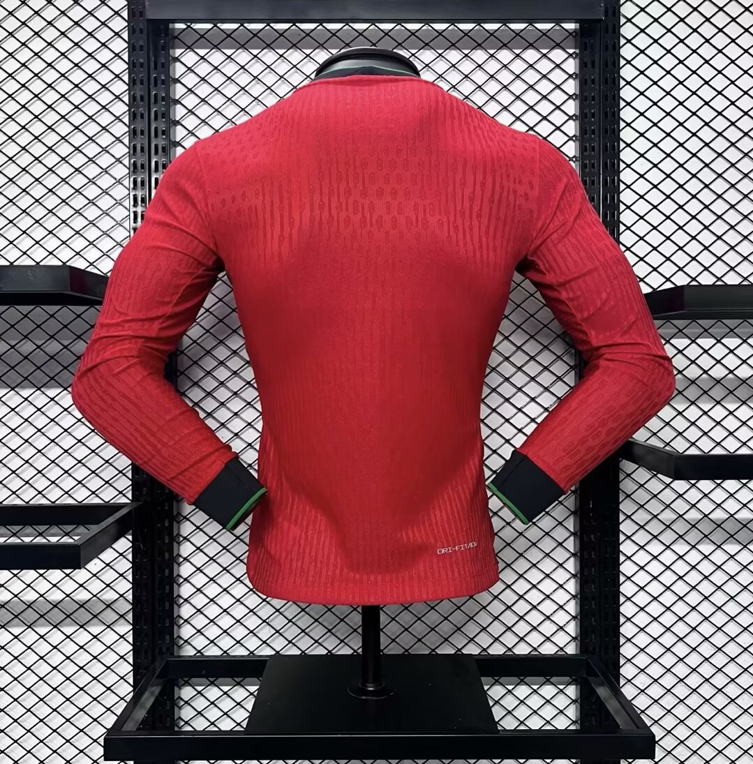 Portugal 2024-25 Euro Home Long Sleeves Jersey -Player Versi RONALDO BERNARDO G. RAMOS B.FERNANDES PEPE R. LEÃO Football jersey