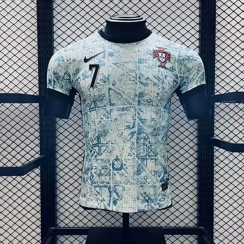 Portugal 2024-25 Euro Away Jersey Player Version RONALDO BERNARDO G. RAMOS B.FERNANDES PEPE R. LEÃO Football jersey