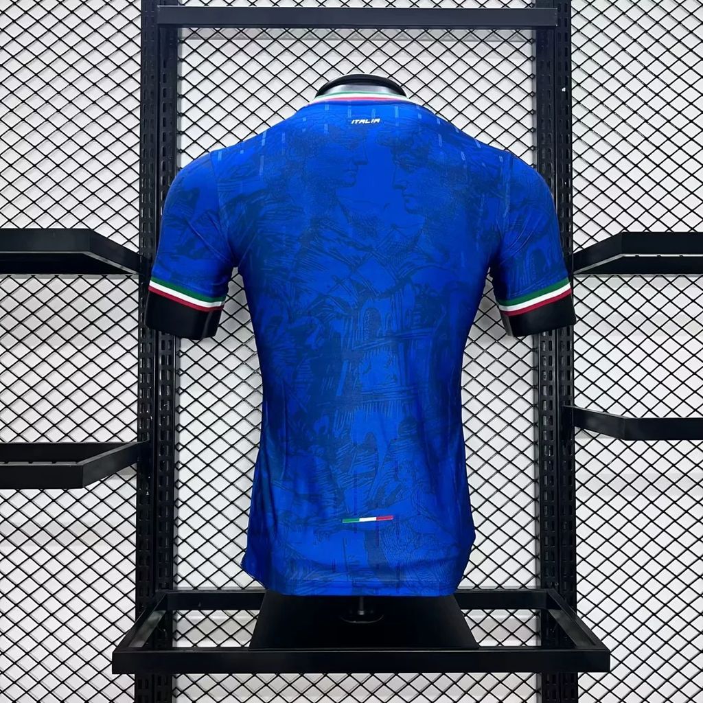 Player 2024-25 Italy Euro Blue co-branded version football jersey