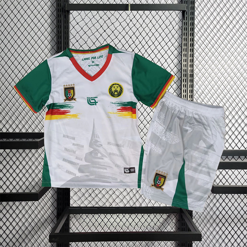 2025-26 Cameroon Away kids Football jersey