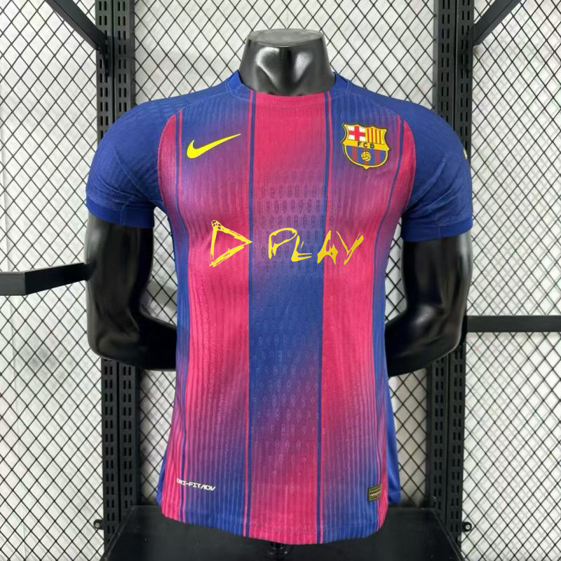 Player 2025-26 Barcelona Home PLAY Football jersey