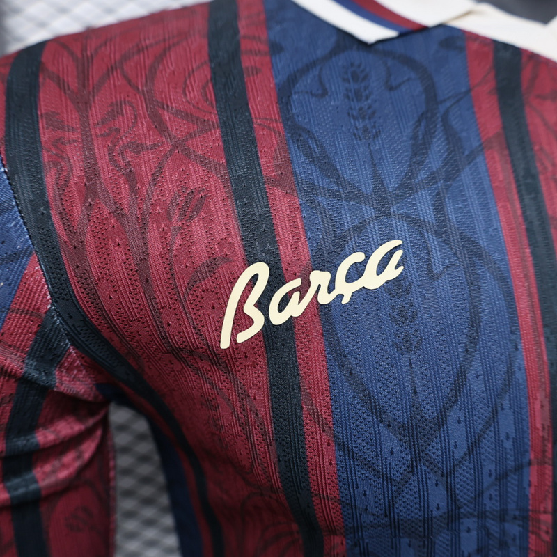 Player 2025-26 Barcelona 125th anniversary Long sleeves Football jersey