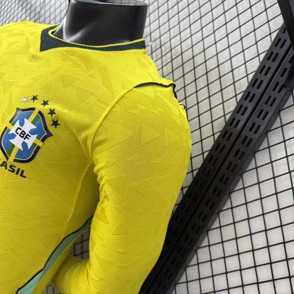 Player 2026 Brazil Home Long sleeves Football jersey