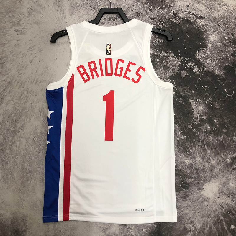2023 NBA Brooklyn Nets (1 BRIDGES) Basketball Jersey