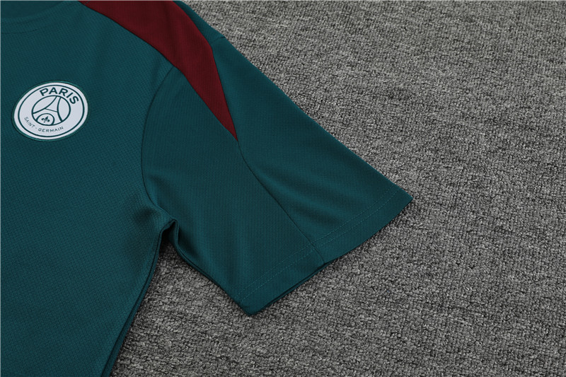 24-25 short sleeve training clothes psg green