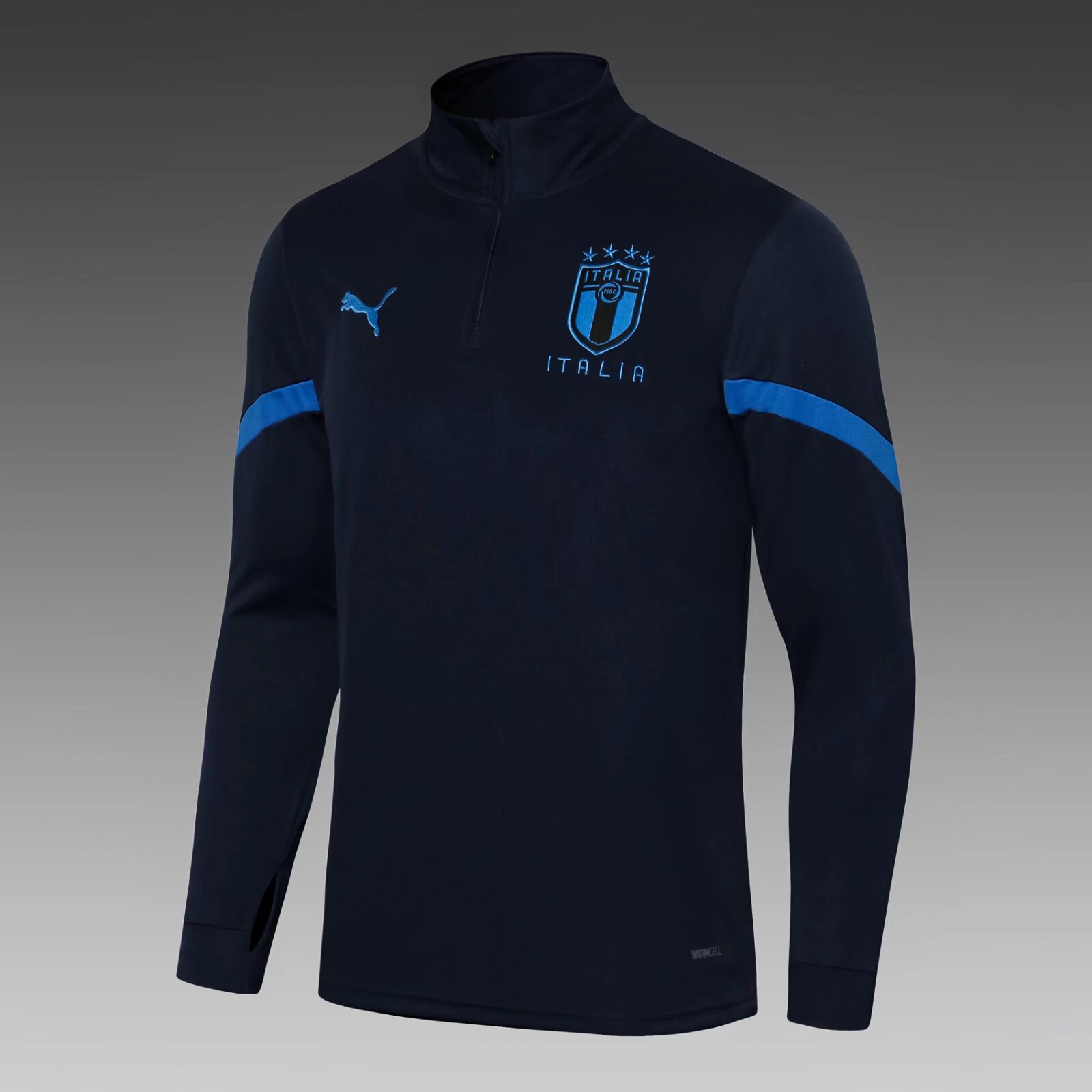 2021-2022 Italian half-pull training uniform blue suit