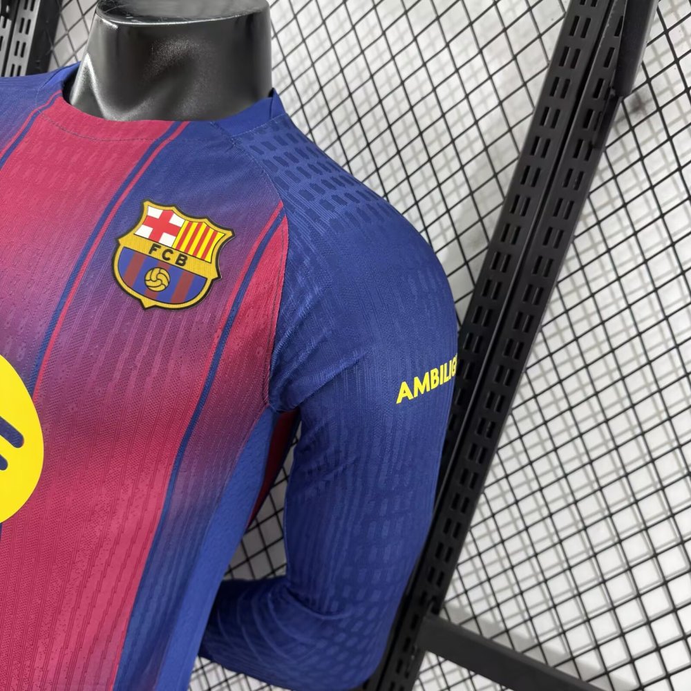Player 2025-26 Barcelona Home Long sleeves Football jersey