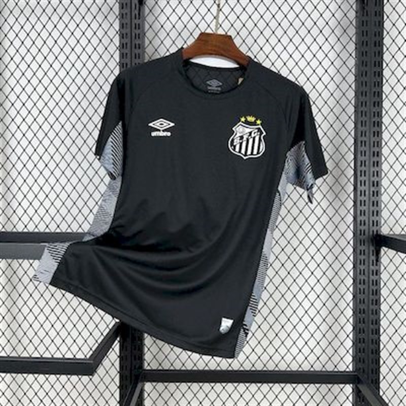 2025-26 Santos season black goalkeeper Football jersey