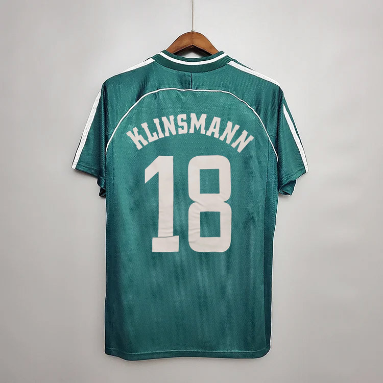 Retro 1998 Germany away MOLLER #7 Klinsmann #18 MATTHAUS #8 Football jersey retro