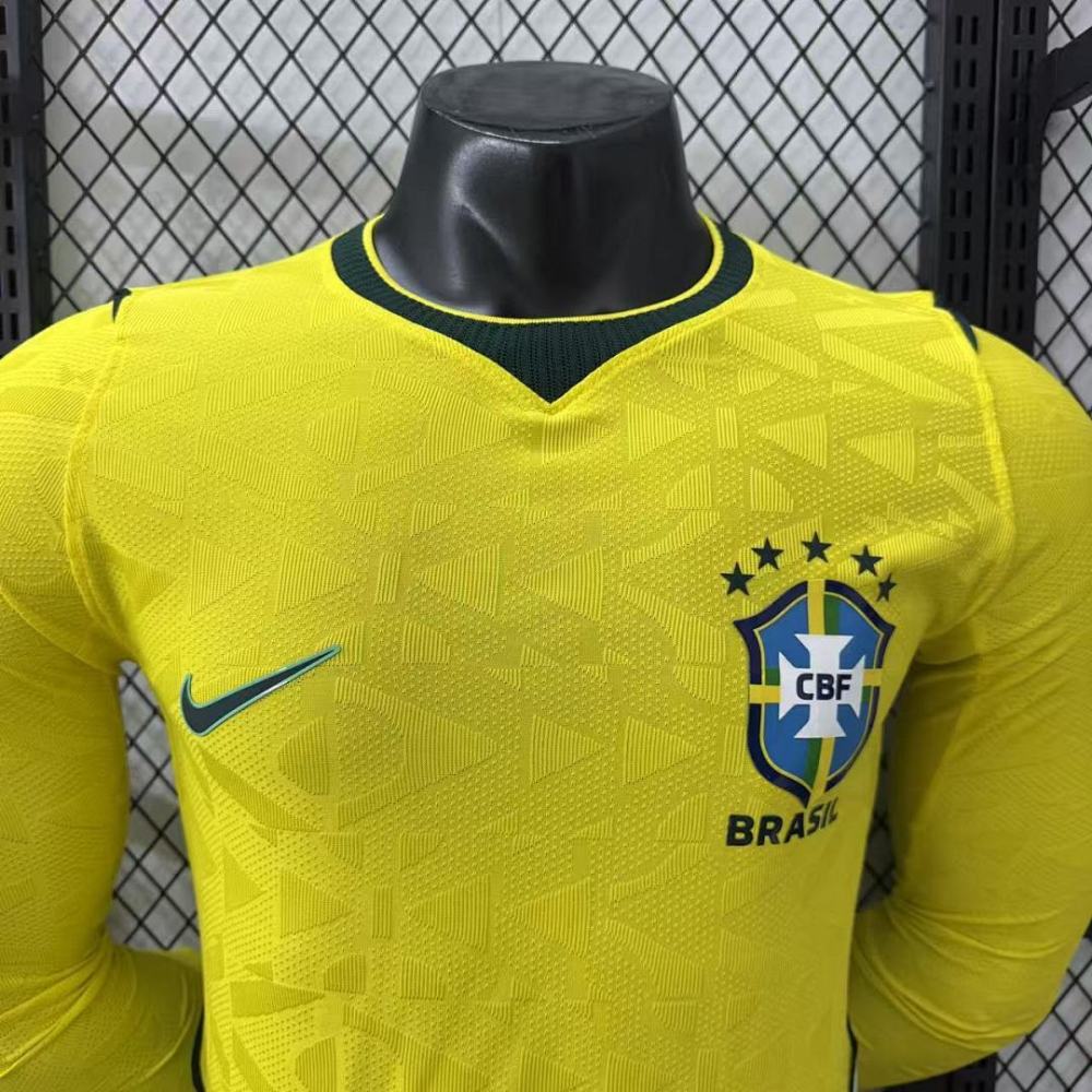 Player 2026 Brazil Home Long sleeves Football jersey
