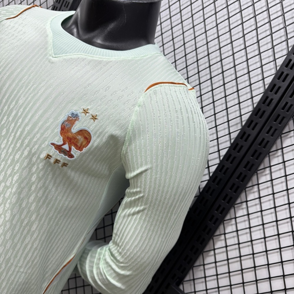 Player 2026 France Away Long sleeves Football jersey