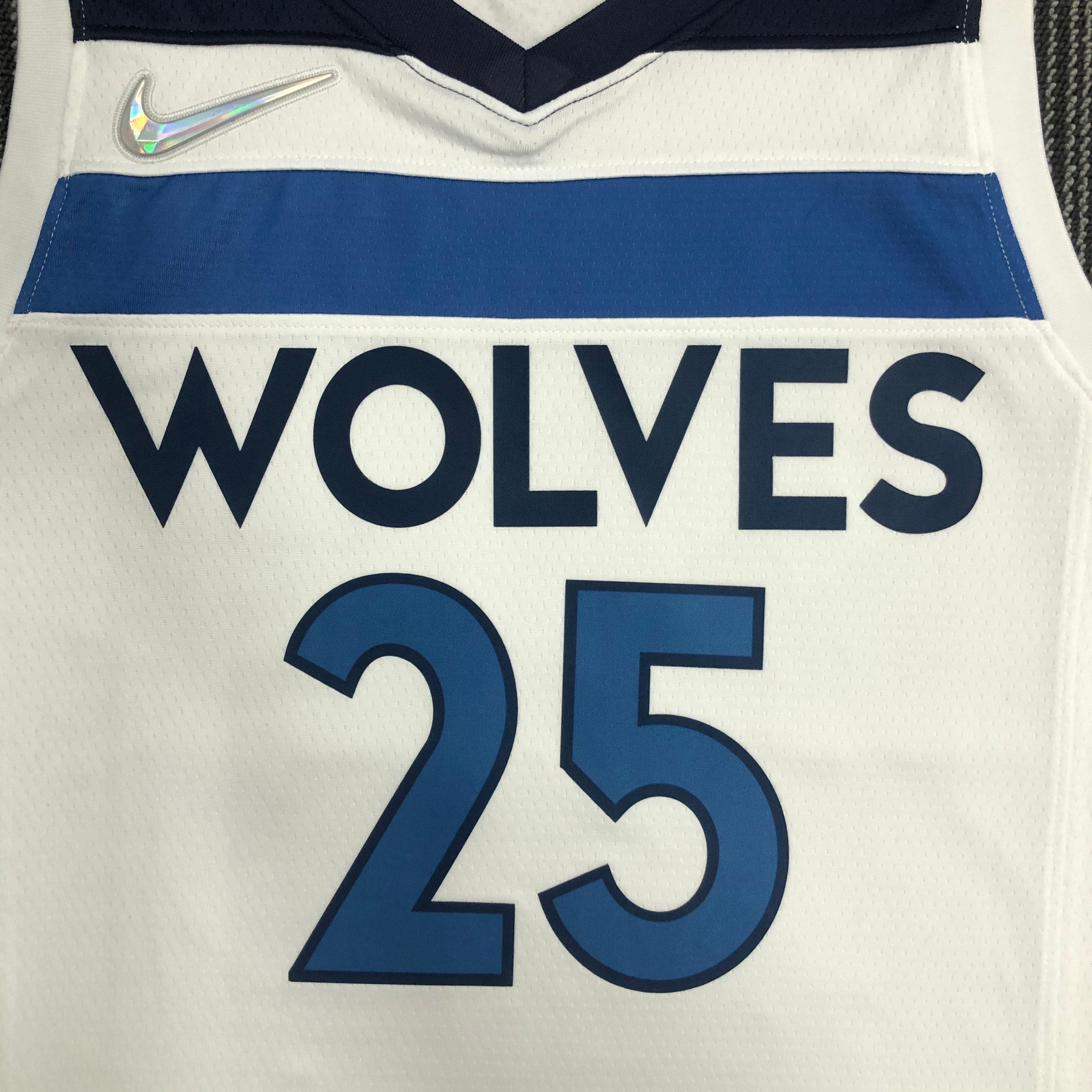 75th Anniversary Minnesota Timberwolves White 25 Rose