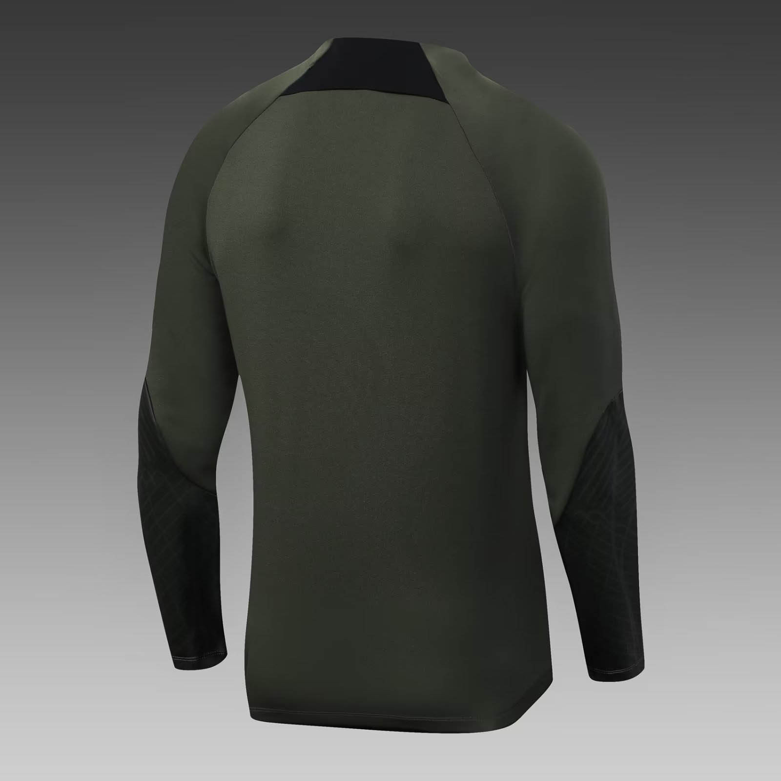 2023/2024 Player Version Barcelona Half Training Uniform Army Green Jersey Set 1:1 Thai Quality