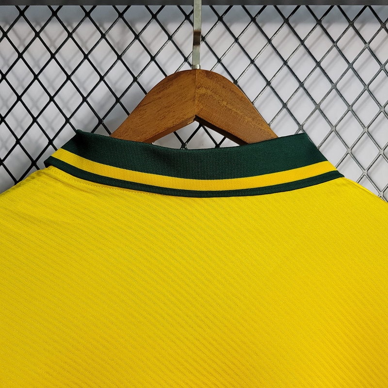 Retro Embroidered Edition 1993-94 Brazil Home Retro  Football jersey retro