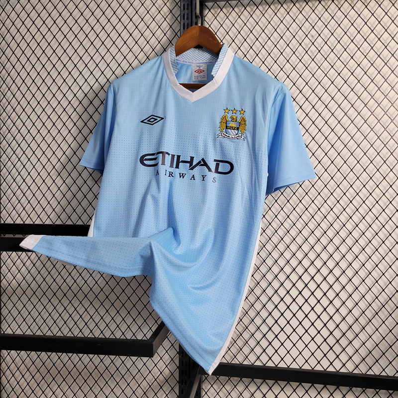 Retro version 11-12 Manchester City home   Football jersey retro